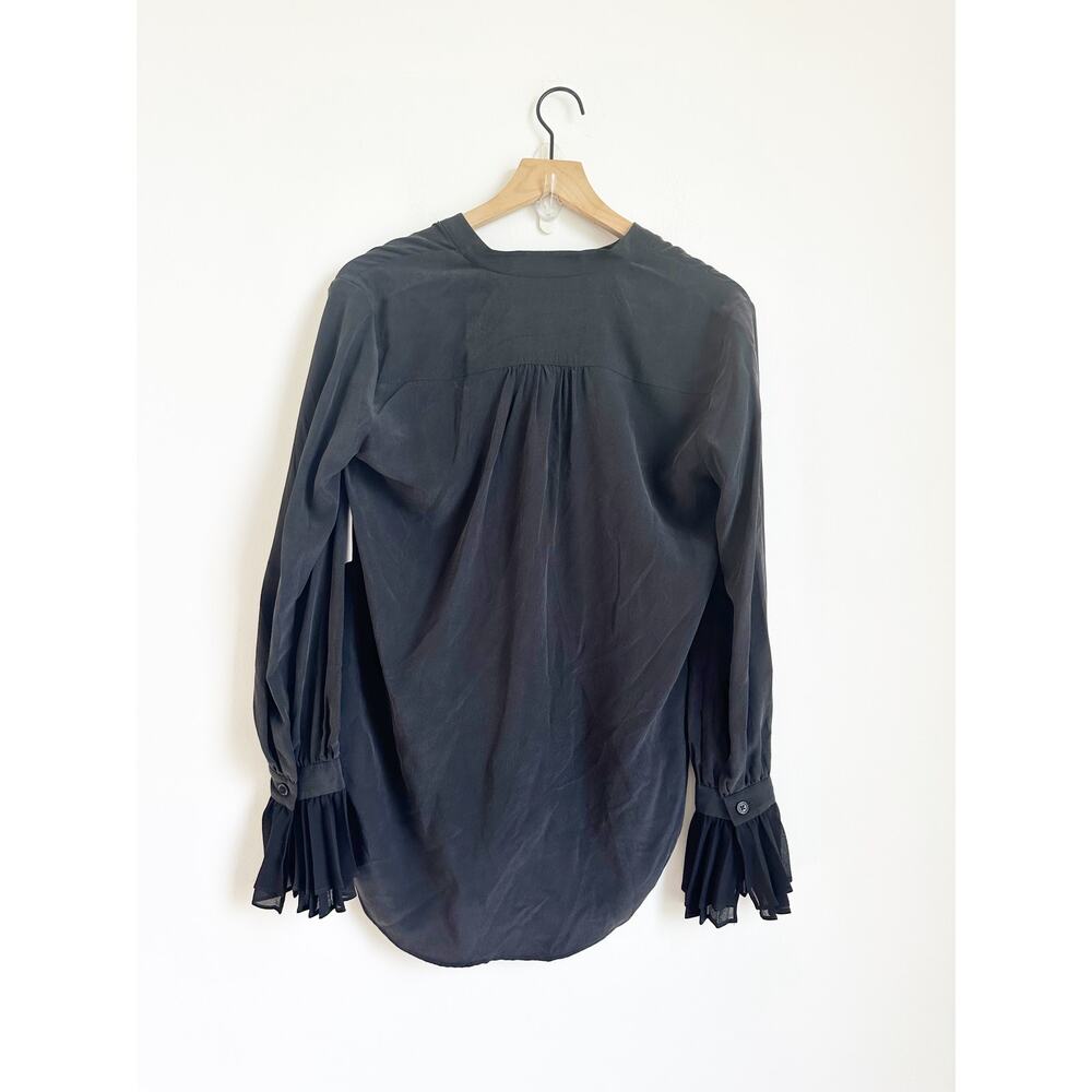 NWT Equipment Valerie Silk Shirt In True Black Size XS - Picture 4 of 6